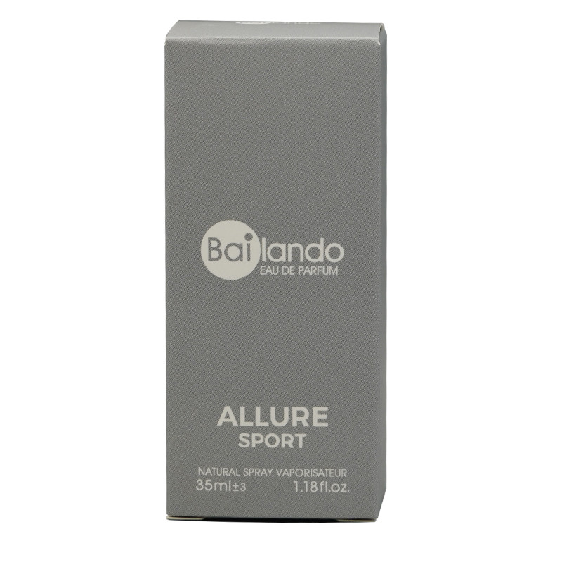عطر جیبی مردانه بایلندو مدل آلور اسپورت ALLURE SPORT با رایحه شیرین حجم 35 میلی‌لیتر