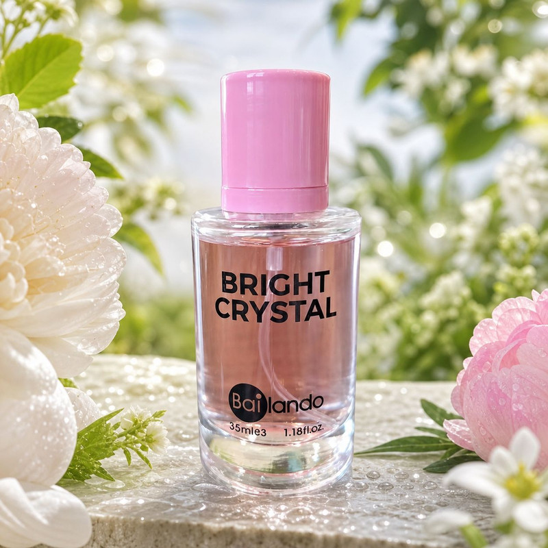 عطر جیبی زنانه بایلندو مدل Bright Crystal NB با رایحه شیرین و میوه ای حجم 35 میلی‌لیتر