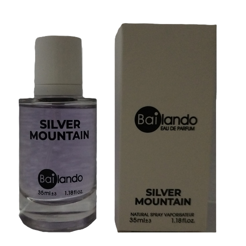 عطر جیبی بایلندو مدل سیلور مونتاین با رایحه خنک حجم 35 میلی‌لیتر