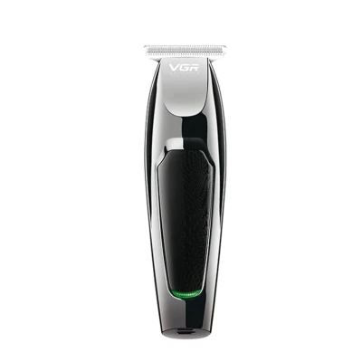 ماشین اصلاح موی صورت وی جی ار مدل V-030 با تیغه استیل ضد زنگ، 5 شانه، امکان شارژ سریع و منبع تغذیه برق و باتری