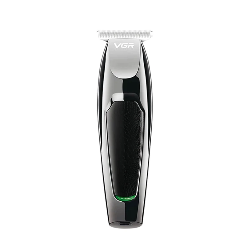 ماشین اصلاح موی صورت وی جی ار مدل V-030 با تیغه استیل ضد زنگ، 5 شانه، امکان شارژ سریع و منبع تغذیه برق و باتری