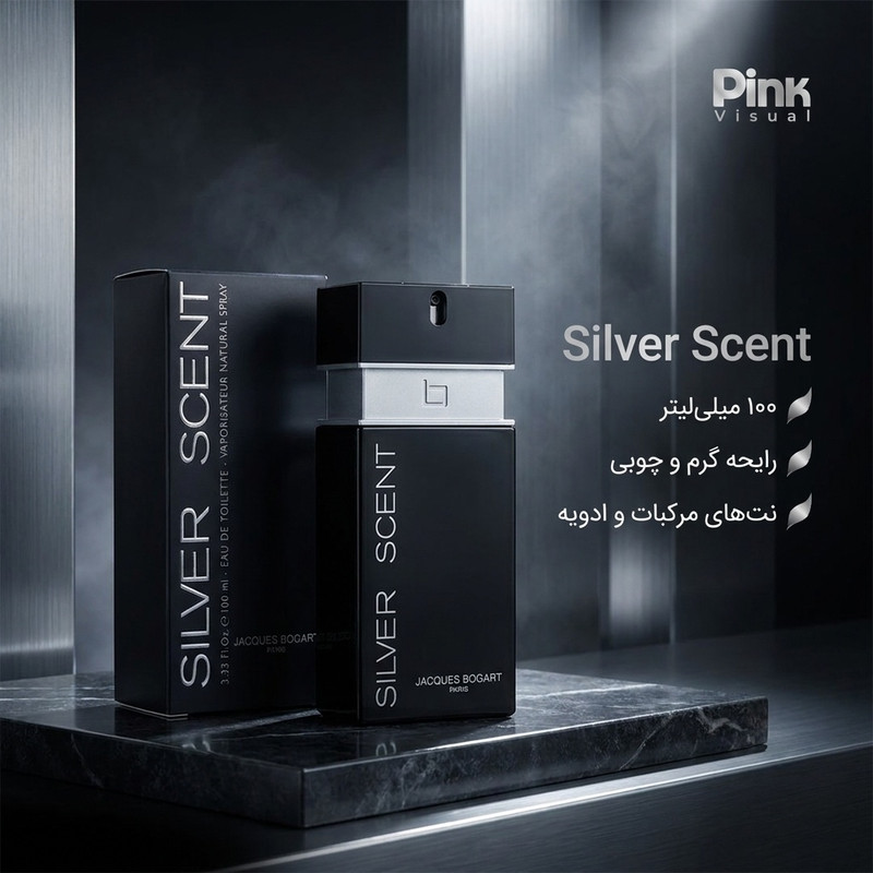 ادو پرفیوم مردانه پینک ویژوآل مدل سیلور سنت حجم 100 میلی لیتر