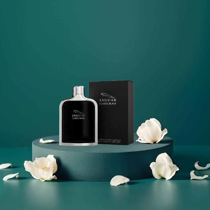ادو تویلت مردانه مدل Jaguar Classic Black اصلی با رایحه خنک حجم 100 میلی لیتر