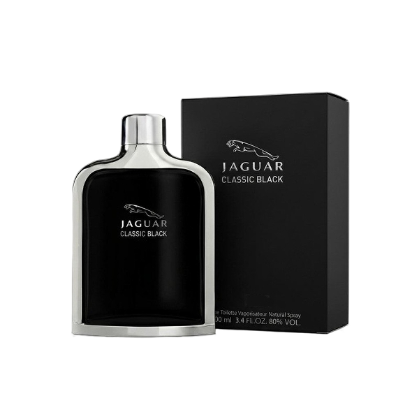 ادو تویلت مردانه مدل Jaguar Classic Black اصلی با رایحه خنک حجم 100 میلی لیتر