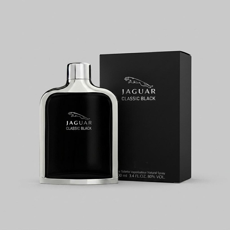 ادو تویلت مردانه مدل Jaguar Classic Black اصلی با رایحه خنک حجم 100 میلی لیتر