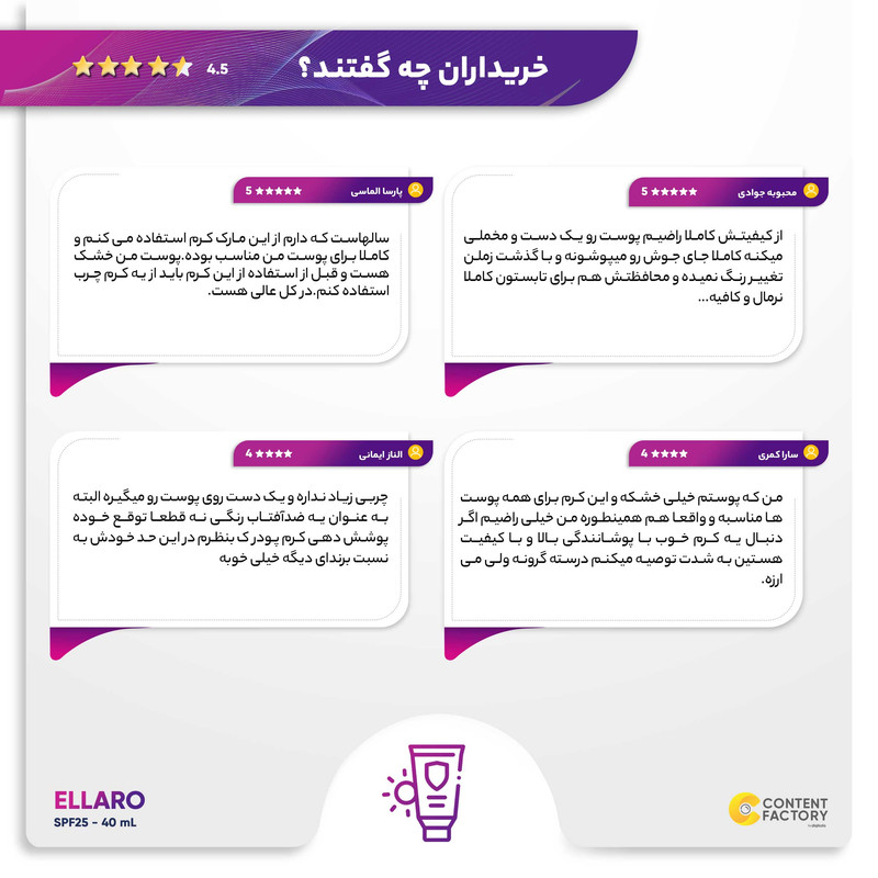 کرم ضد آفتاب رنگی الارو مدل SPF25 محافظ UVA ،UVB، مناسب انواع پوست تحت لیسانس حجم 40 میلی‌لیتر