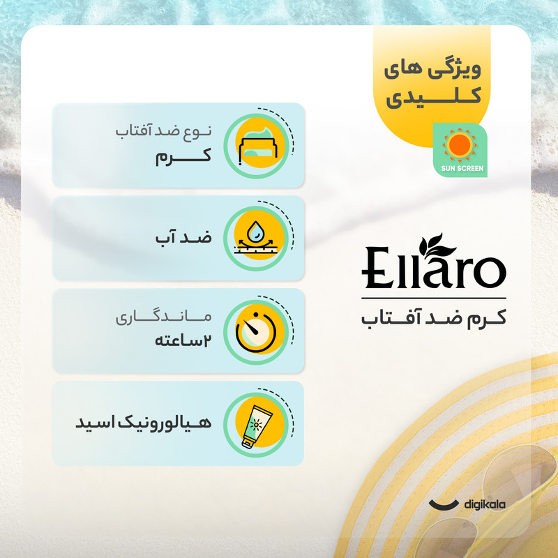 کرم ضد آفتاب رنگی الارو مدل SPF25 محافظ UVA ،UVB، مناسب انواع پوست تحت لیسانس حجم 40 میلی‌لیتر