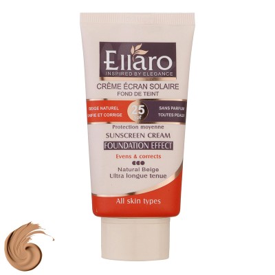 کرم ضد آفتاب رنگی الارو مدل SPF25 محافظ UVA ،UVB، مناسب انواع پوست تحت لیسانس حجم 40 میلی‌لیتر