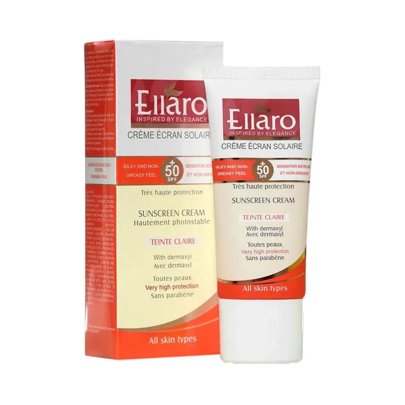 کرم ضد آفتاب رنگی الارو SPF 50 مدل 1 محافظ uva/uvb ‌مناسب برای انواع پوست حجم 50 میلی‌لیتر